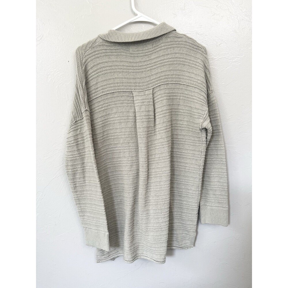 Free people beach cream oversized button up cardigan Sweater size medium Top - Picture 8 of 9